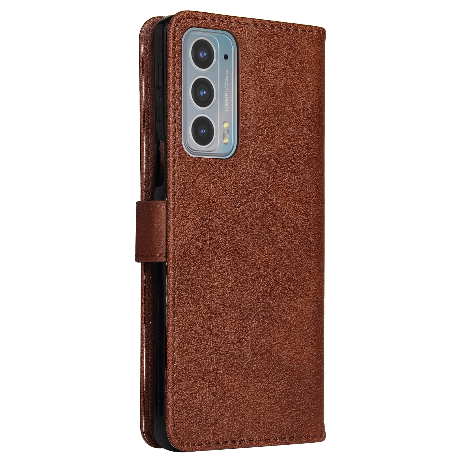 Motorola Moto Edge 20 Wallet Case with Card Holder - Brown for Daily Essentials