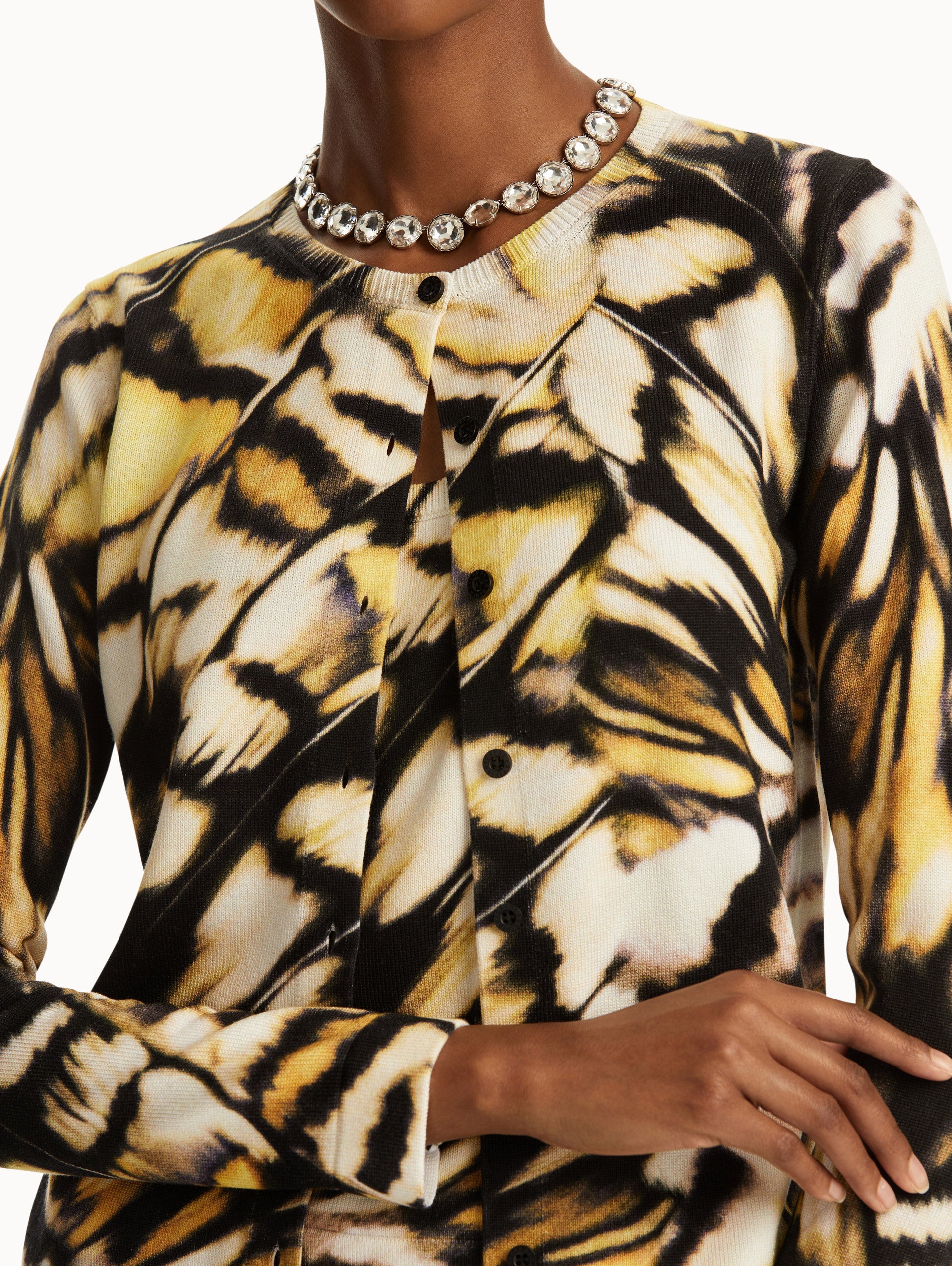 Abstract Butterfly Printed Cardigan for Women - Lightweight Open Front Knit Sweater - Boho Chic Loungewear for Spring & Summer Evenings
