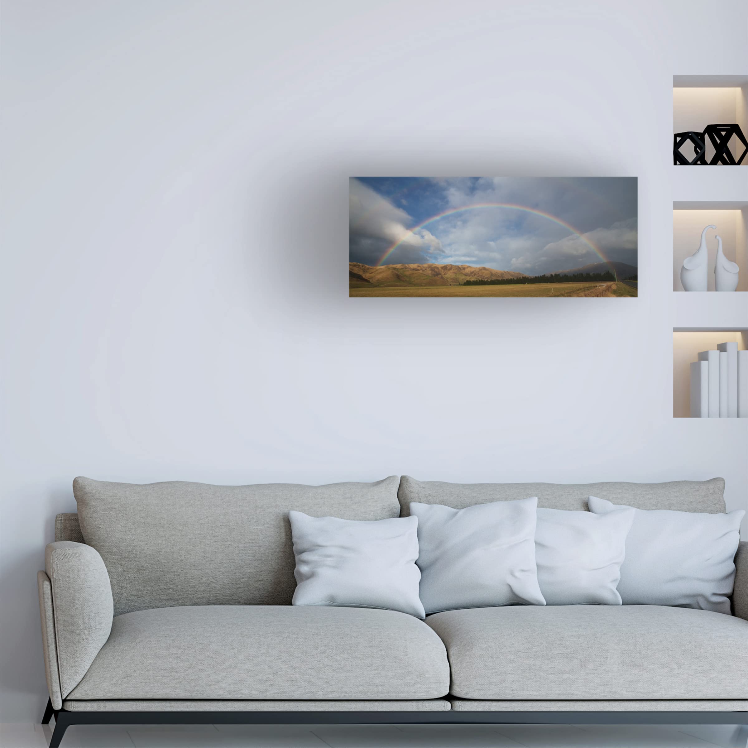 Trademark Fine Art 'Rainbow' Canvas Wall Art by Roger Fraser - Vibrant Abstract Painting for Living Room, Bedroom & Office Decor