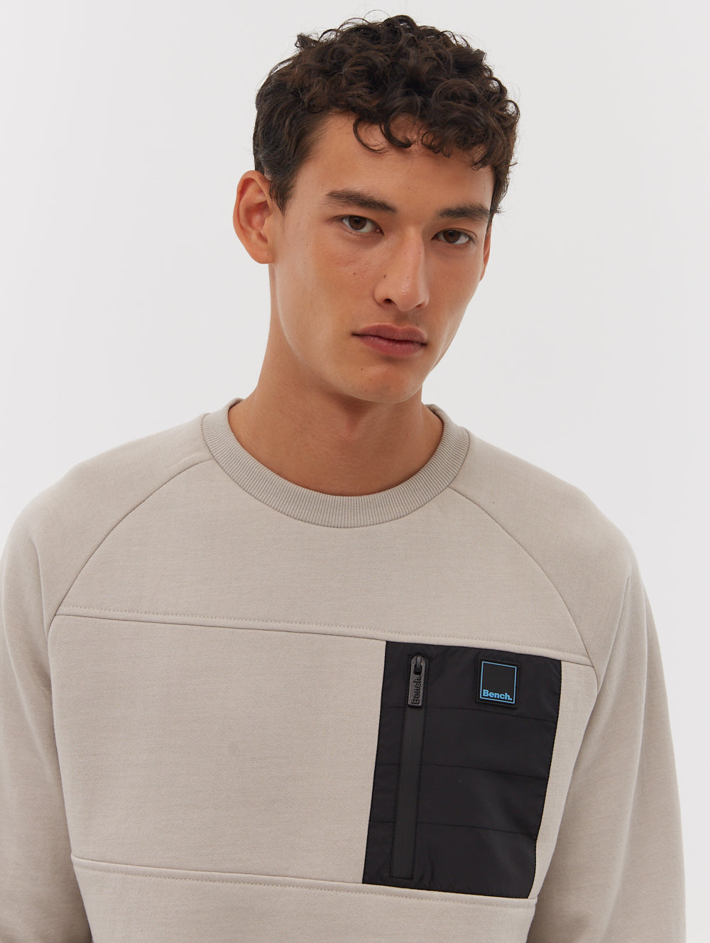 Marton Chest Pocket Crew Neck Sweatshirt for Men - Comfortable Cotton Pullover Hoodie for Casual Wear, Gym & Outdoor Activities