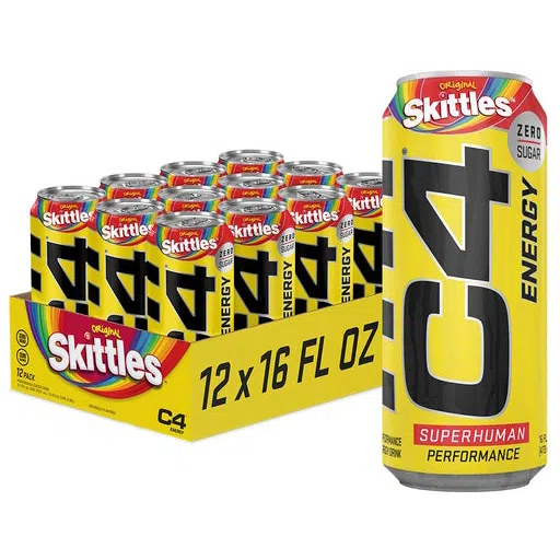 Cellucor C4 Performance Energy Drink (Carbonated) - Pre-Workout Supplement for Gym & Fitness | Boost Energy & Focus for Athletes & Bodybuilders