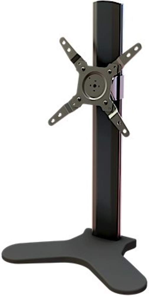 Adjustable Single Desktop Tilt Floor Stand Mount for 13-34 Inch Monitors - Perfect for Home Office, Gaming Setup & Conference Room Displays