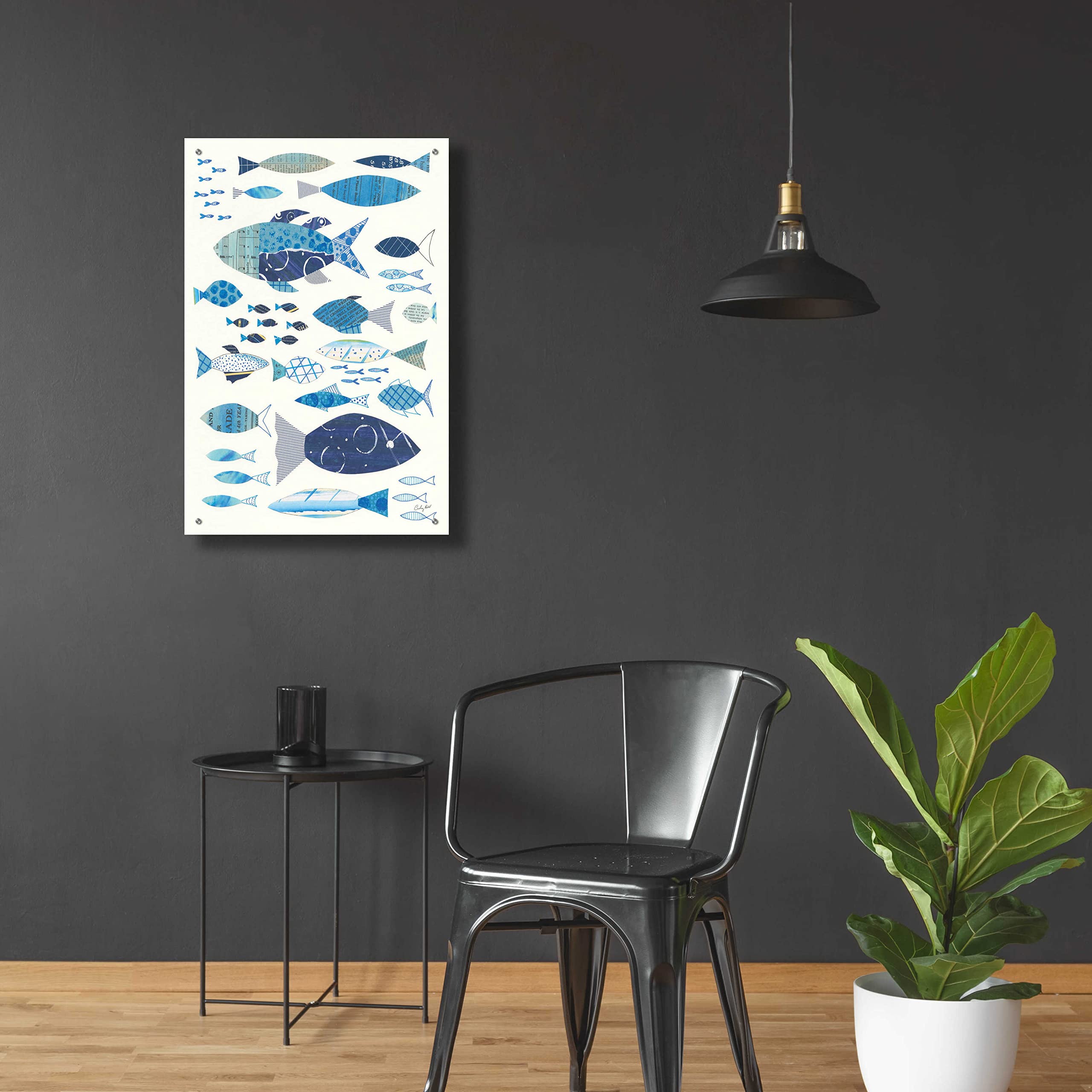 Go with The Flow II by Courtney Prahl - 24x36 Inch Acrylic Glass Wall Art Print, Modern Abstract Painting for Living Room, Bedroom & Office Decor