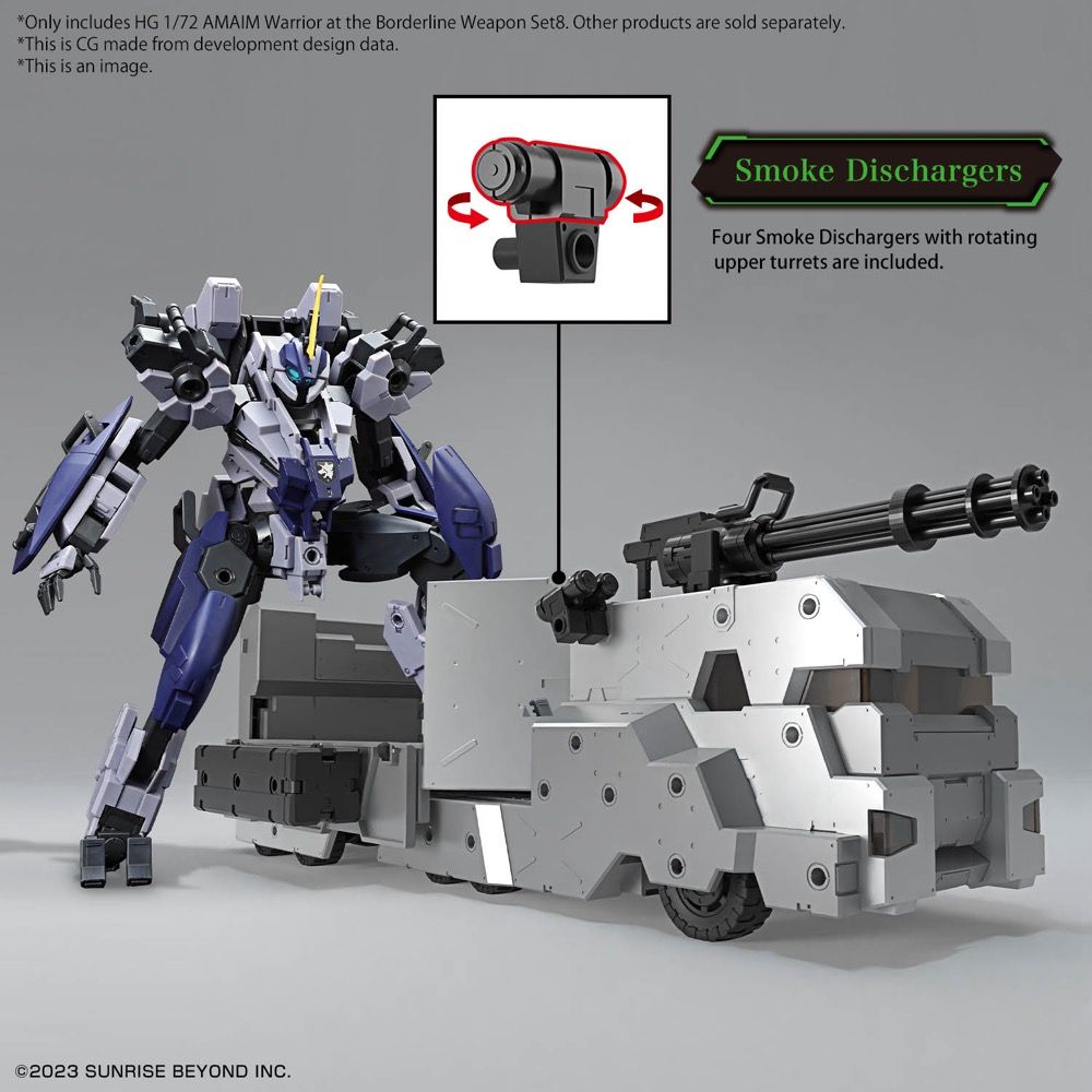Bandai HG 1/72 Kyoukai Senki AMAIM Warrior at the Borderline Weapon Set 8 Model Kit - Perfect for Anime Fans & Collectors - Build & Display Your Mecha Collection