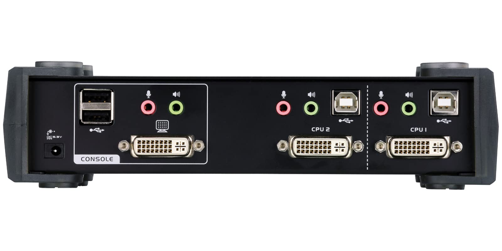ATEN 2-Port USB KVM Switch with DVI and Audio Support | High-Performance KVM Switch for Dual Computer Control | Perfect for Home Office, Gaming, and IT Workstations