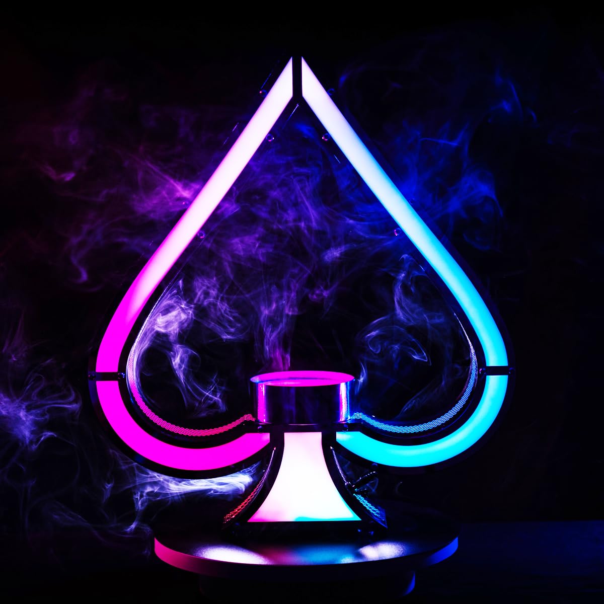 LED Lighted Liquor Bottle Display Shelf - Ace of Spades Champagne VIP Bottle Presenter with Sparklers | Premium Champagne Display Stand for Bars, Hotels, Nightclubs & Private Parties | Perfect for VIP Bottle Service, Celebrations & Special Events