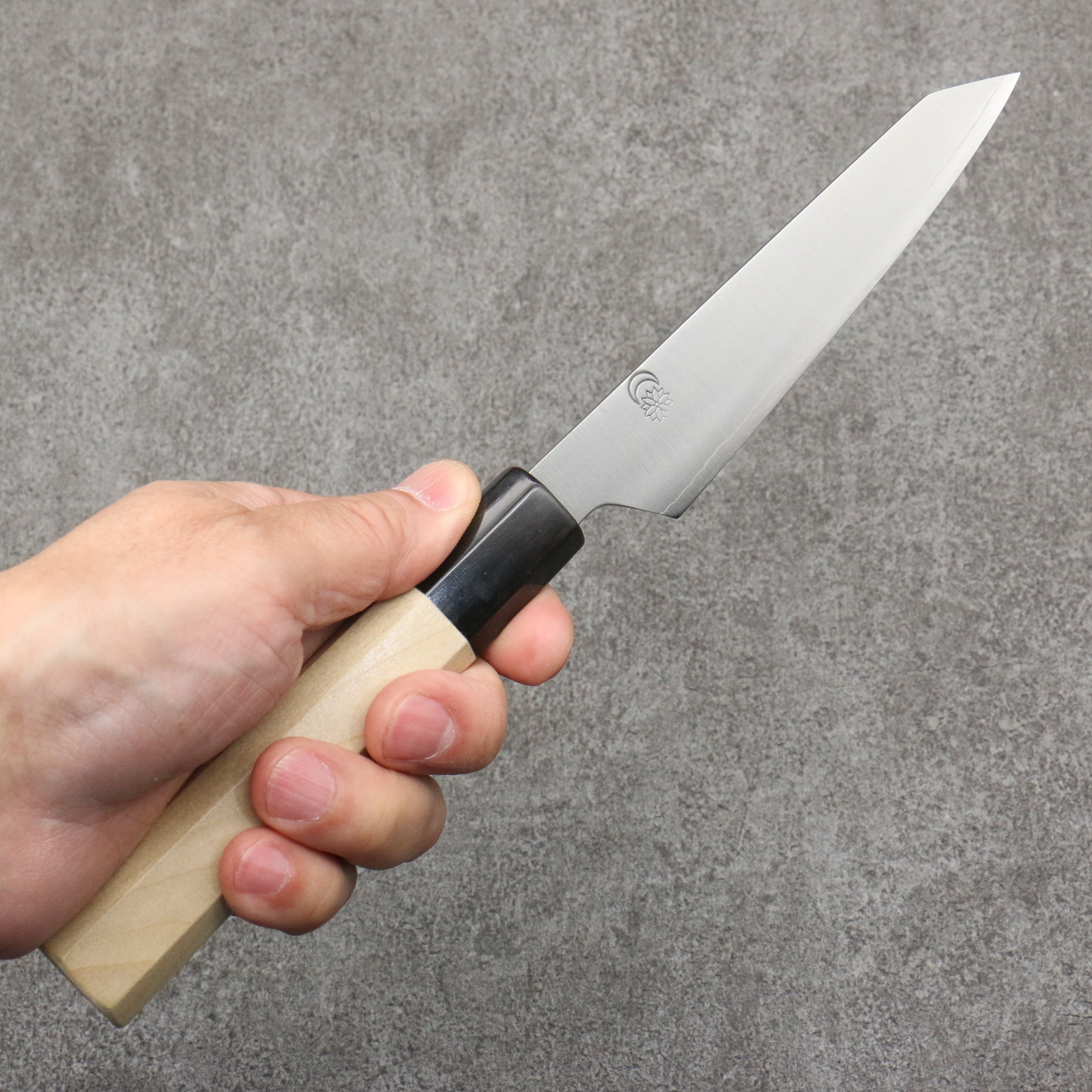 Premium Kikuzuki Silver Steel No.3 Kiritsuke Petty Utility Knife 135mm - Japanese Magnolia Wood Handle - Perfect for Sushi, Sashimi & Precision Kitchen Tasks