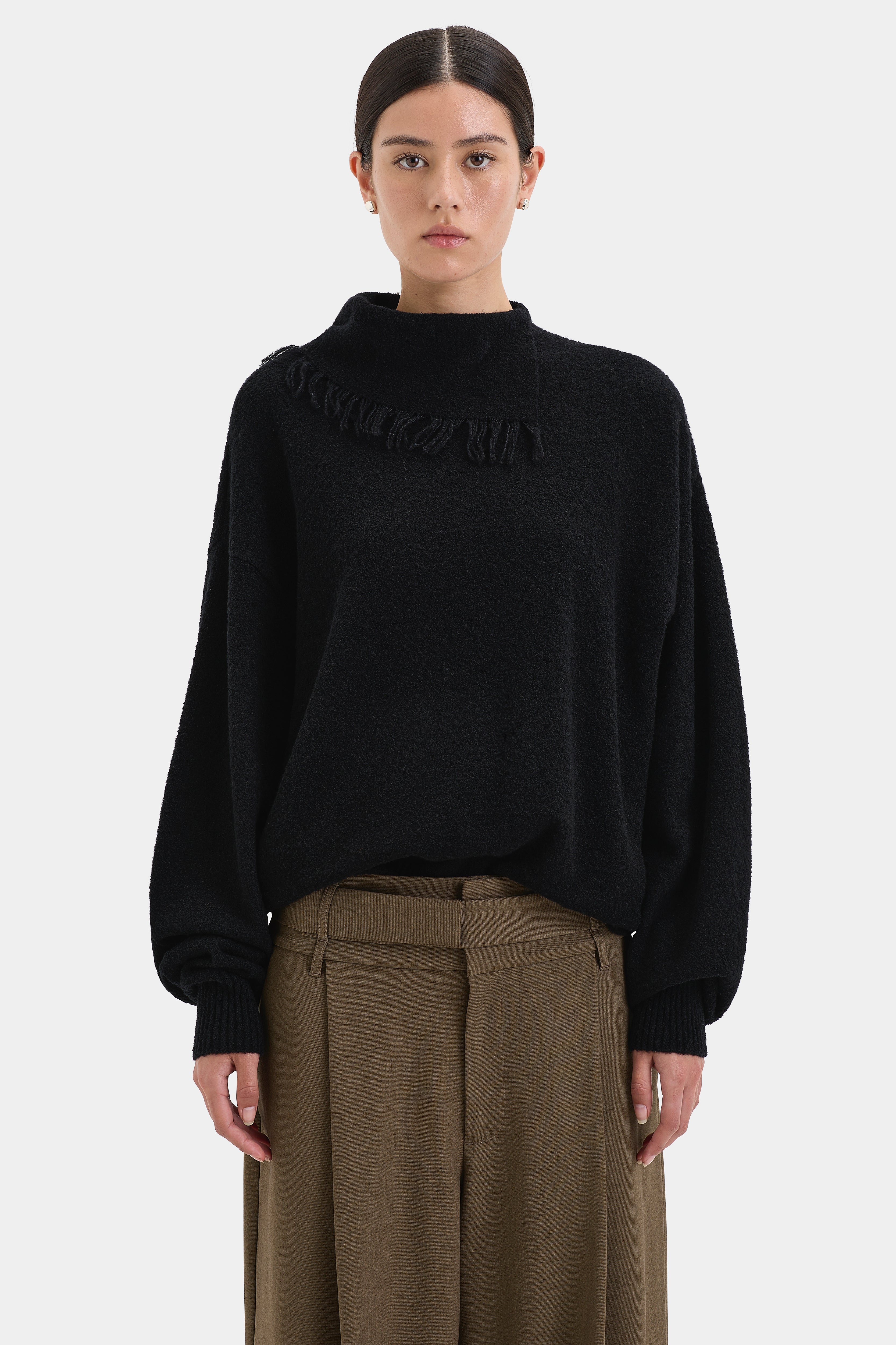 Romana Sweater for Women - Soft & Cozy Black Knit Pullover | Perfect for Fall, Winter & Casual Outfits