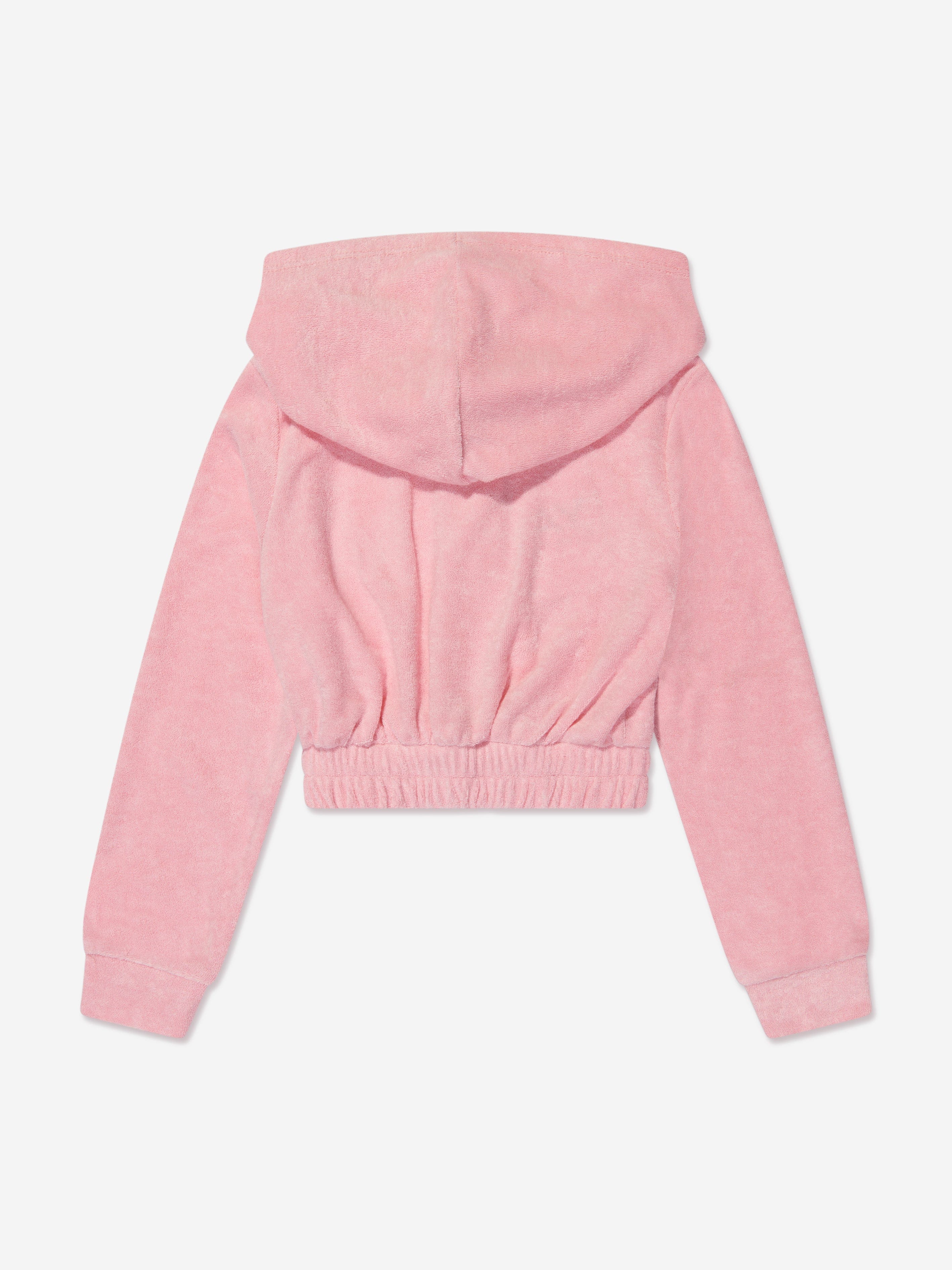 AY by AYLA Girls' Pink Toweling Hoodie - Soft & Cozy Pullover for Kids, Perfect for Playdates, Lounging & After-Swim Warmth