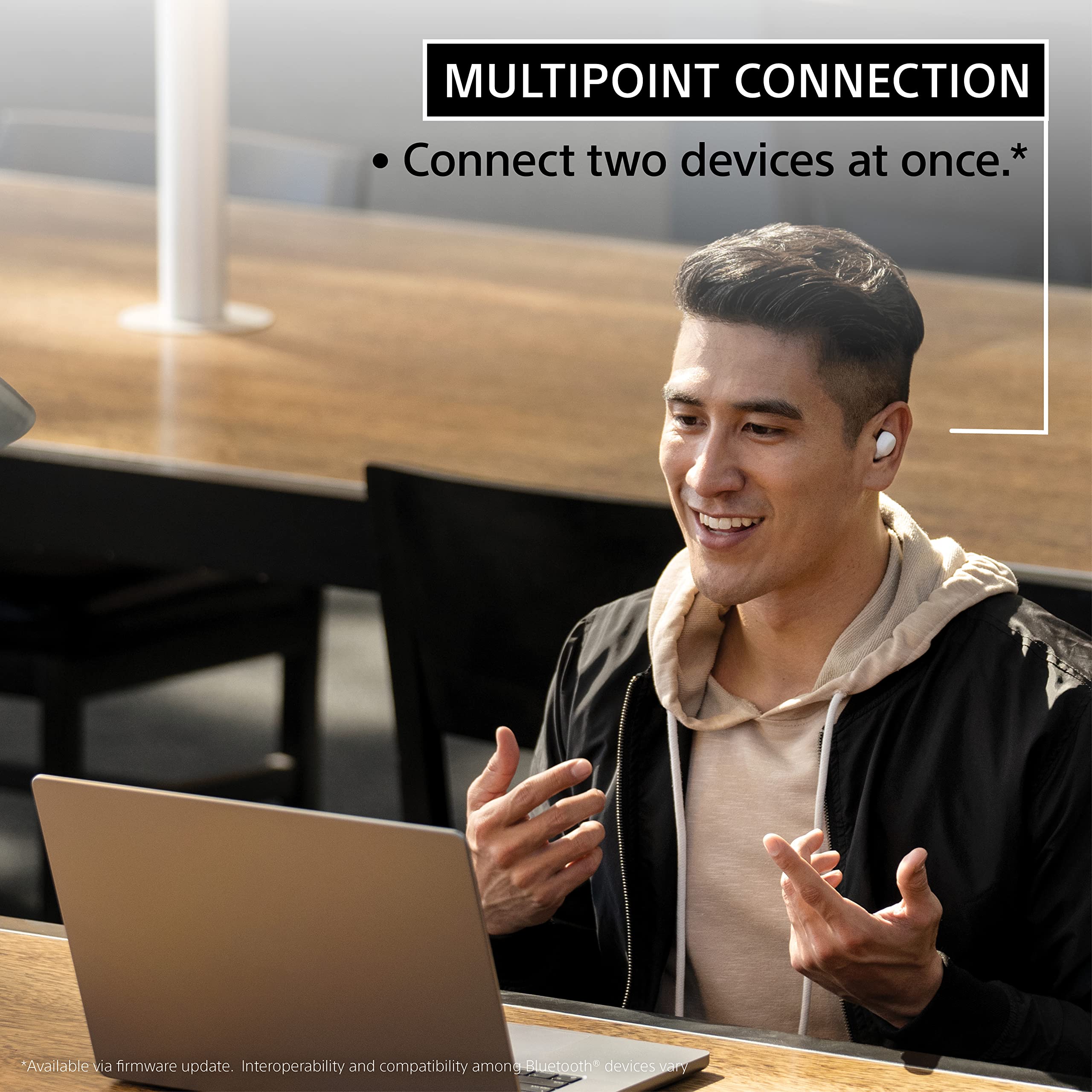 Sony LinkBuds S Truly Wireless Noise Canceling Earbuds with Alexa Built-in, Bluetooth 5.2 Headphones for iPhone & Android - Crystal Clear Sound, Comfort Fit - Perfect for Workouts, Commuting & Travel (White)