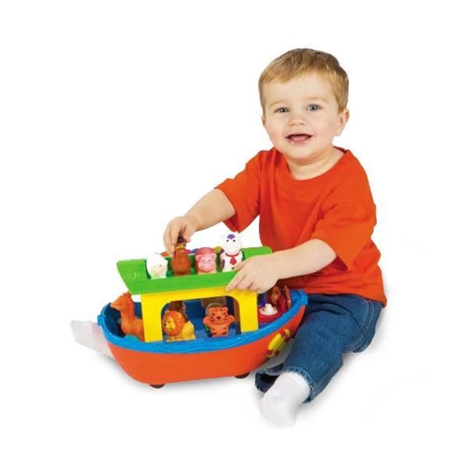 Kiddieland Fun n' Play Noah's Ark Toy Set - Interactive Animal Playset for Toddlers & Kids - Perfect for Bath Time, Storytelling & Imaginative Play