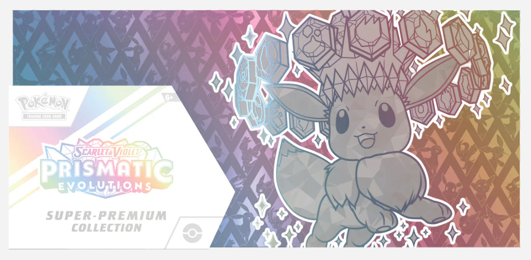 Pokemon Prismatic Evolutions Super Premium Collection Box - Rare Trading Cards for Collectors & Battles | Perfect for Gifts, Tournaments & Display