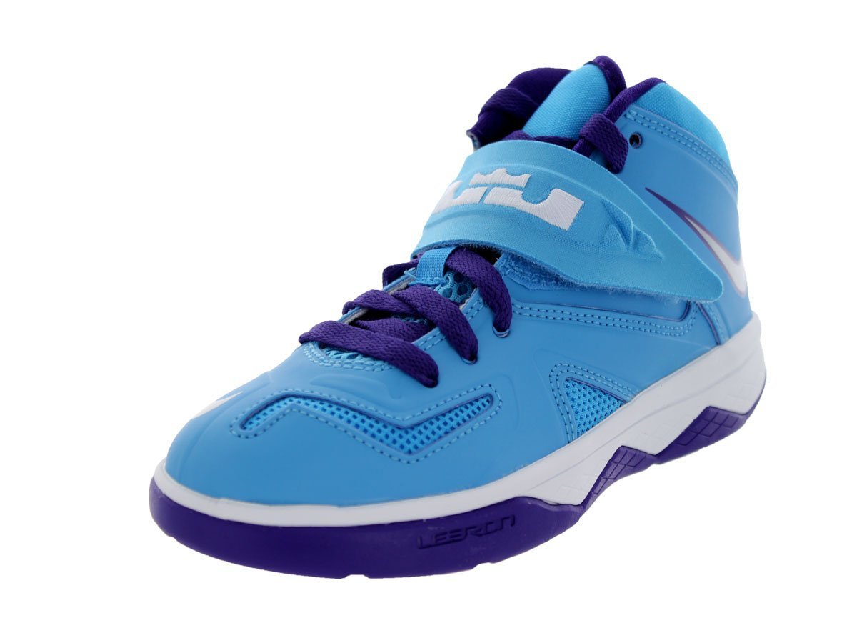 Nike Kids Soldier 7 PS Basketball Shoes - VVD Black/Metallic Silver/White/Court Purple - Size 13 US - Lightweight & Durable for Young Athletes - Perfect for School Games, Training, and Outdoor Play