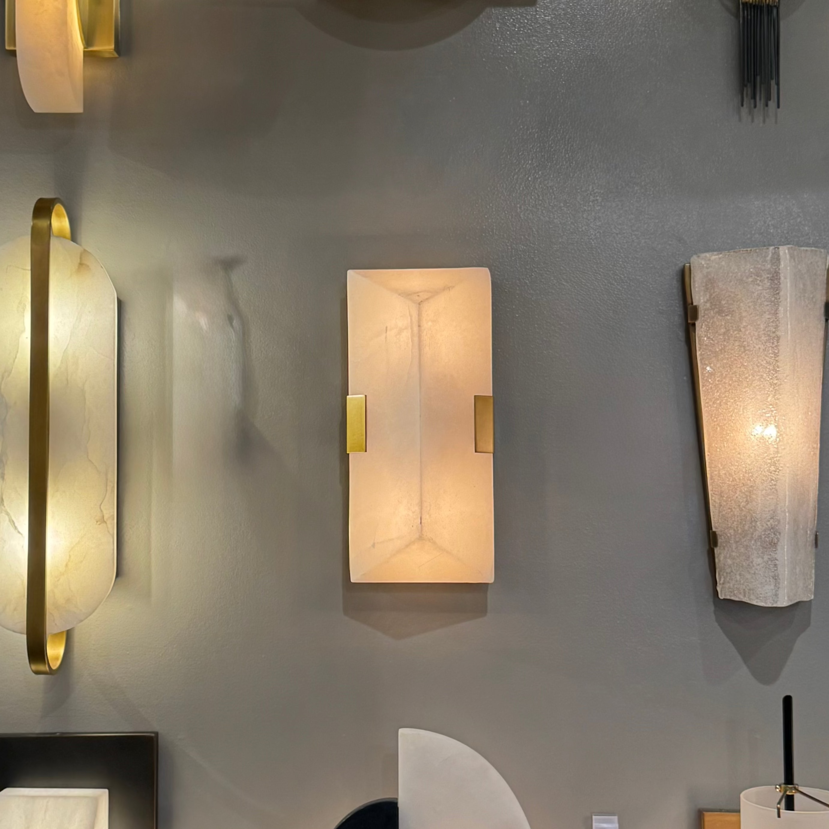 Jenks Sconce Wall Light - Alabaster Shade with Antique Brass Finish - Perfect for Bedroom, Living Room, and Hallway Lighting