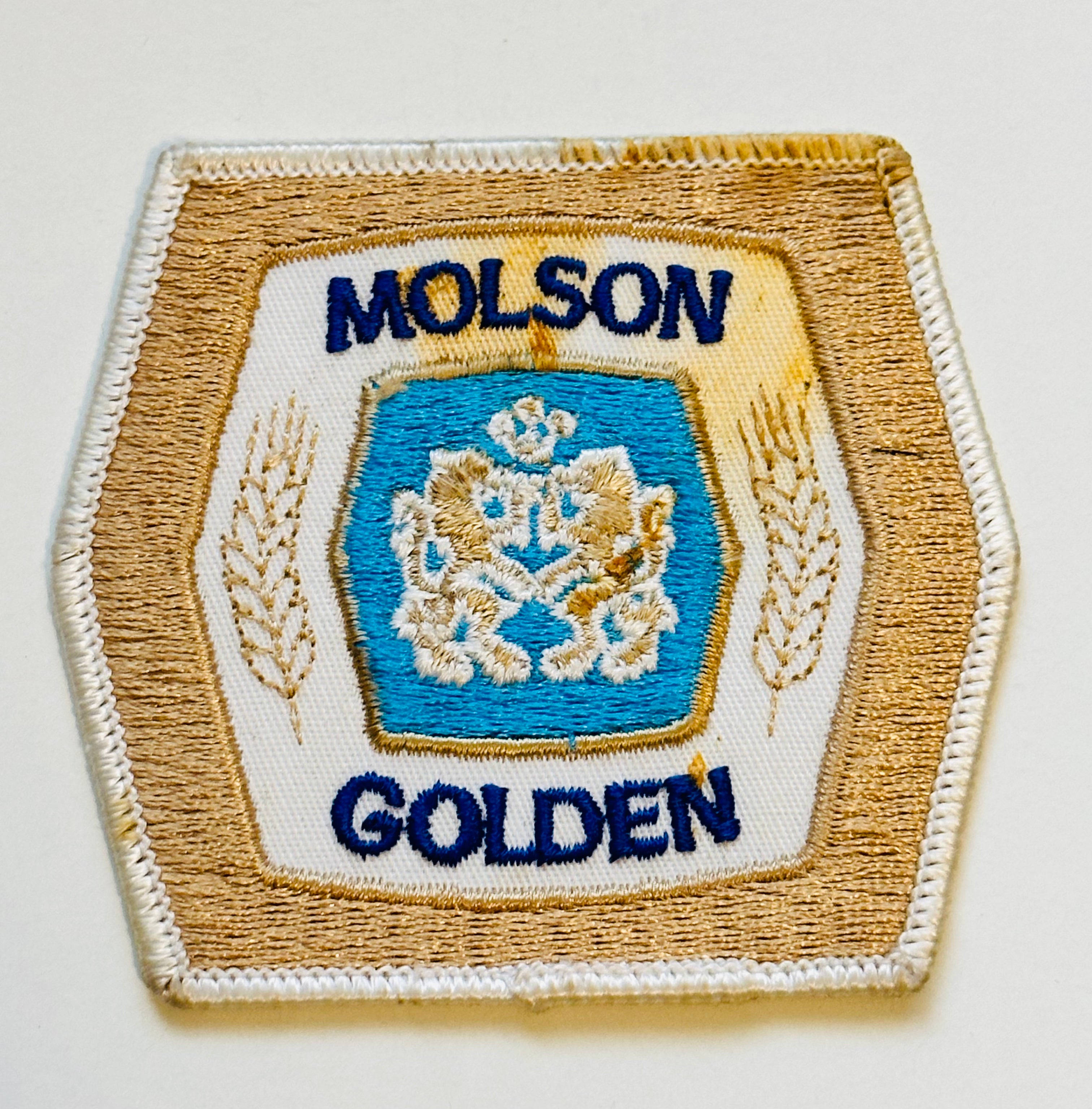 Vintage Molson Beer Patch 1980s - Retro Collectible for Jackets, Hats & Denim - Perfect for Beer Lovers & Nostalgic Fashion