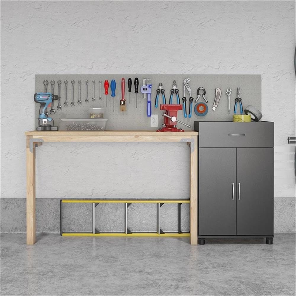 Pemberly Row Transitional 24-Inch Black Storage Cabinet with 1 Drawer & 2 Doors - Perfect for Home Office, Living Room, or Bedroom Organization