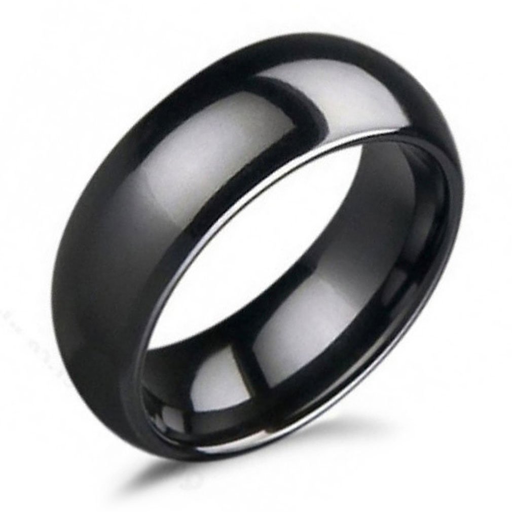Black Dome Ceramic Ring for Jewelry Making - Handcrafted Ceramic Beads for Necklaces, Bracelets & DIY Crafts | Perfect for Boho & Artisan Jewelry Designs
