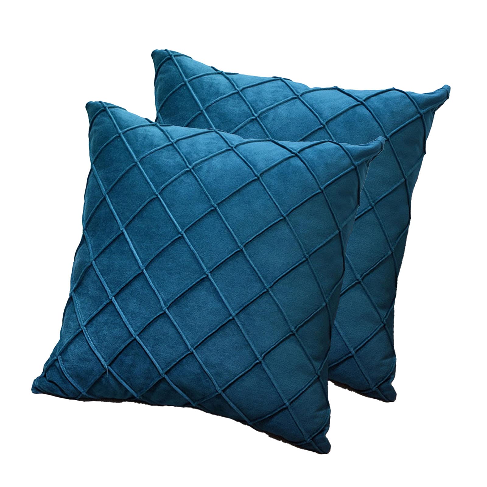 2023 Christmas Tree Decorations - Velvet Soft Rhombus Striped Ornaments & 45x45cm Decorative Pillow Covers Set - Funny Homemade Holiday Decor for Living Room, Bedroom & Xmas Party