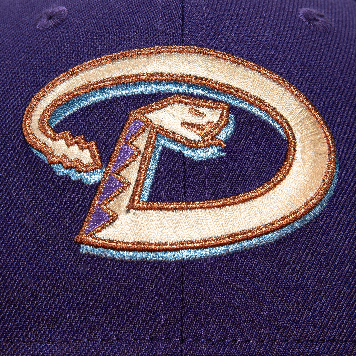 New Era 59Fifty Arizona Diamondbacks MLB Baseball Cap with Inaugural Patch - Purple, Burnt Orange & Metallic Copper | Official Licensed Snapback Hat for Fans, Sports & Casual Wear