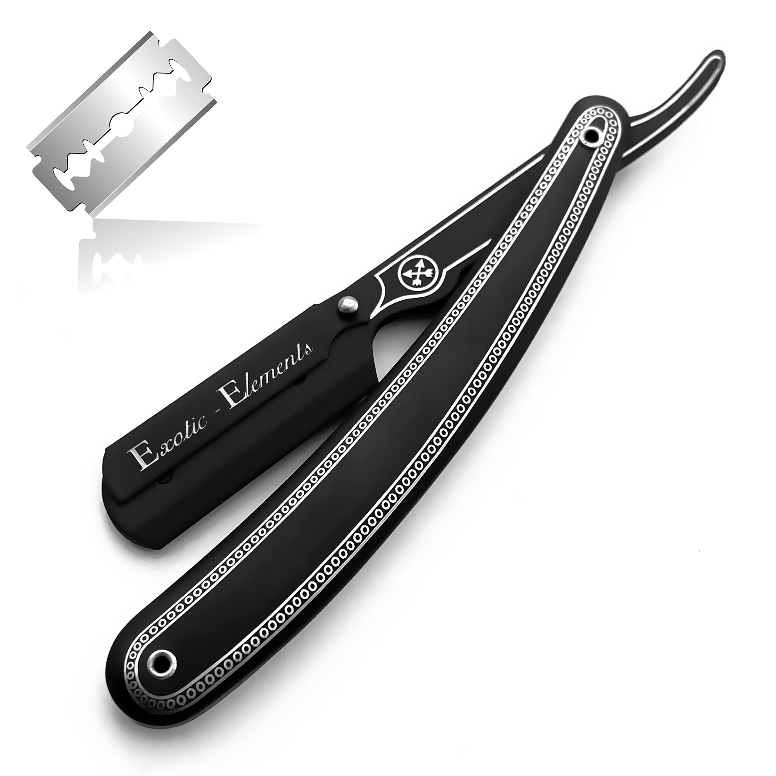 Professional Barber Straight Edge Razor - High-Quality Steel Shaving Blade for Barbershops & Salons - Compatible with Disposable Double Edge Blades - Perfect for Precise Shaving & Grooming at Home or Salon