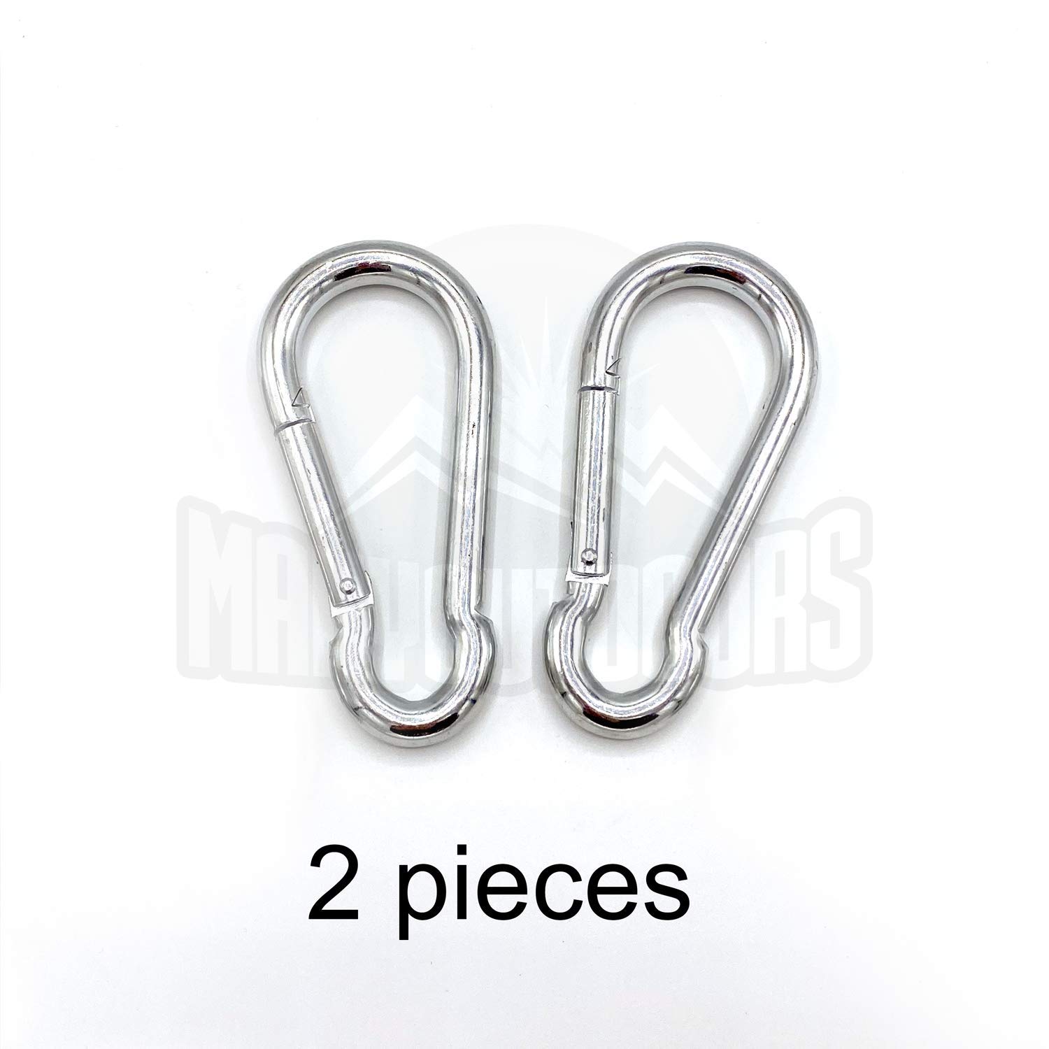 Heavy Duty Carabiners 4.7 Inch - 990LB Weight Capacity Per Clip - Anti-Rust Snap Hook with Strong Spring Action - for Hammocks, Punching Bags, Swing Chairs, Gym Equipment - Perfect for Outdoor Camping, Rock Climbing & Home Workouts (2 Pack)