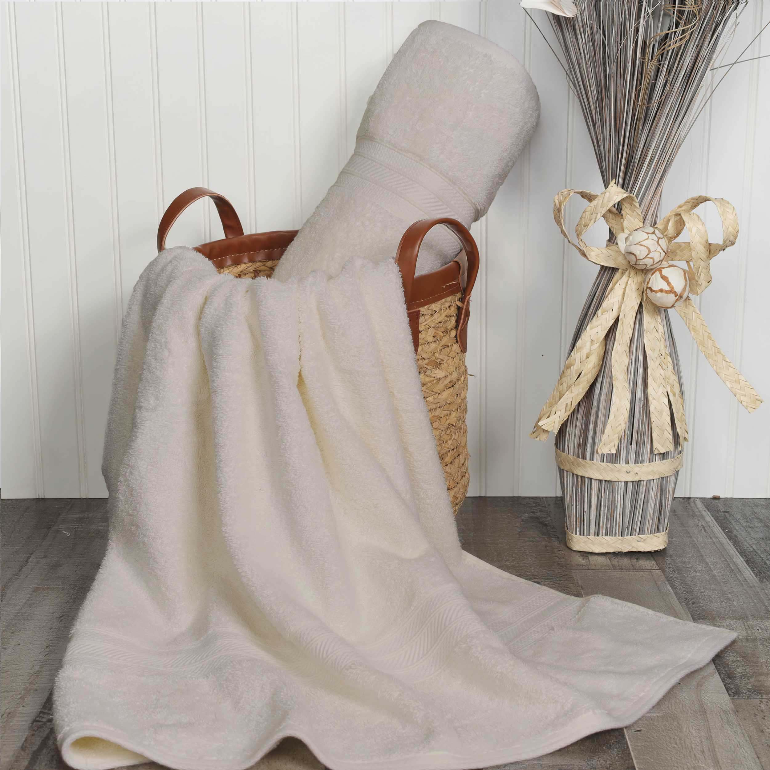 Premium Atlas Cotton Absorbent Heavyweight 2-Piece Bath Sheet Set - Ultra Soft & Quick-Drying for Luxury Spa Experience at Home
