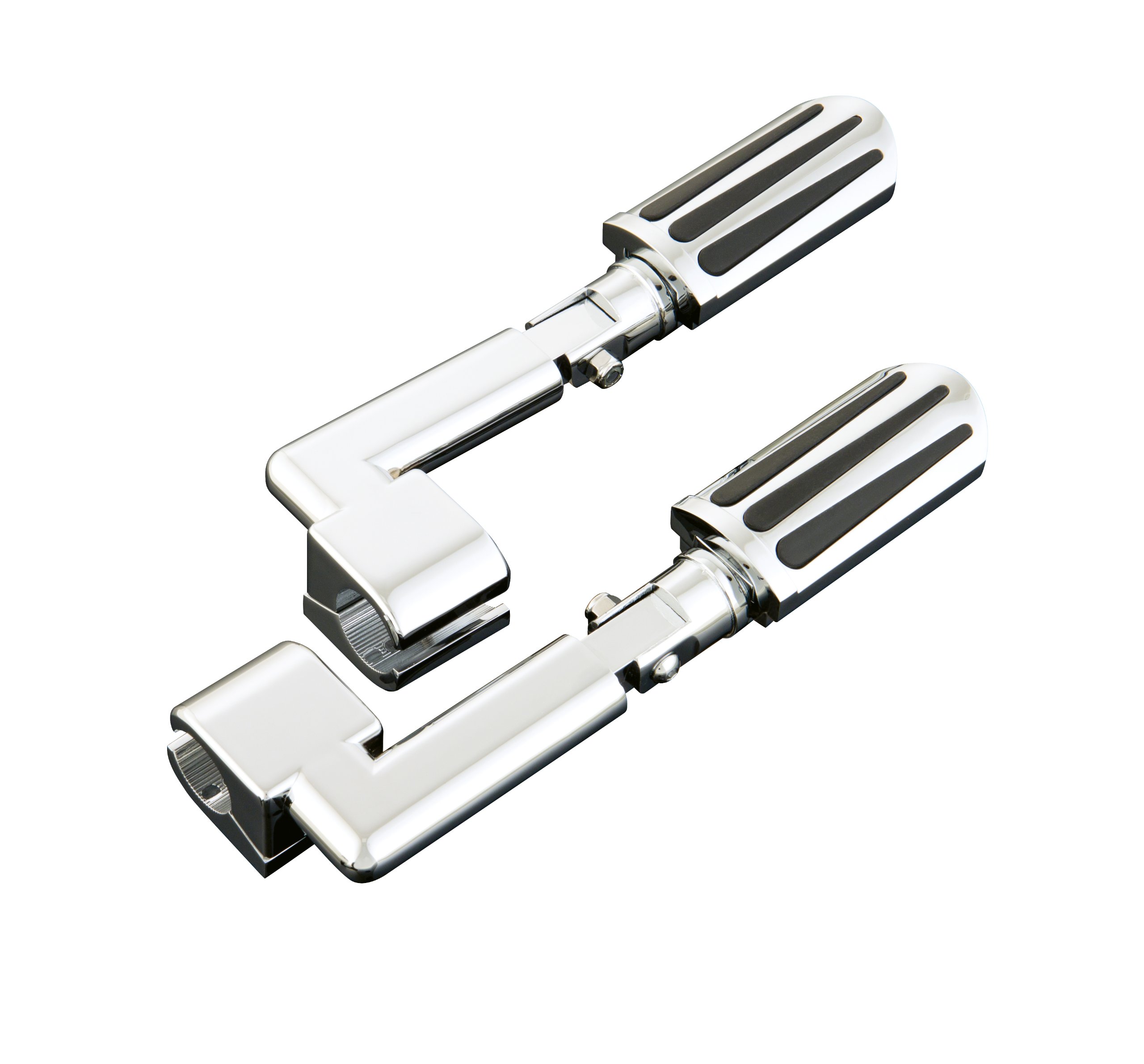 Show Chrome Accessories 1-305L Teardrop Highway Peg System - Motorcycle Footrest for Long Rides & Comfort - Perfect for Harley, Honda & Cruiser Bikes