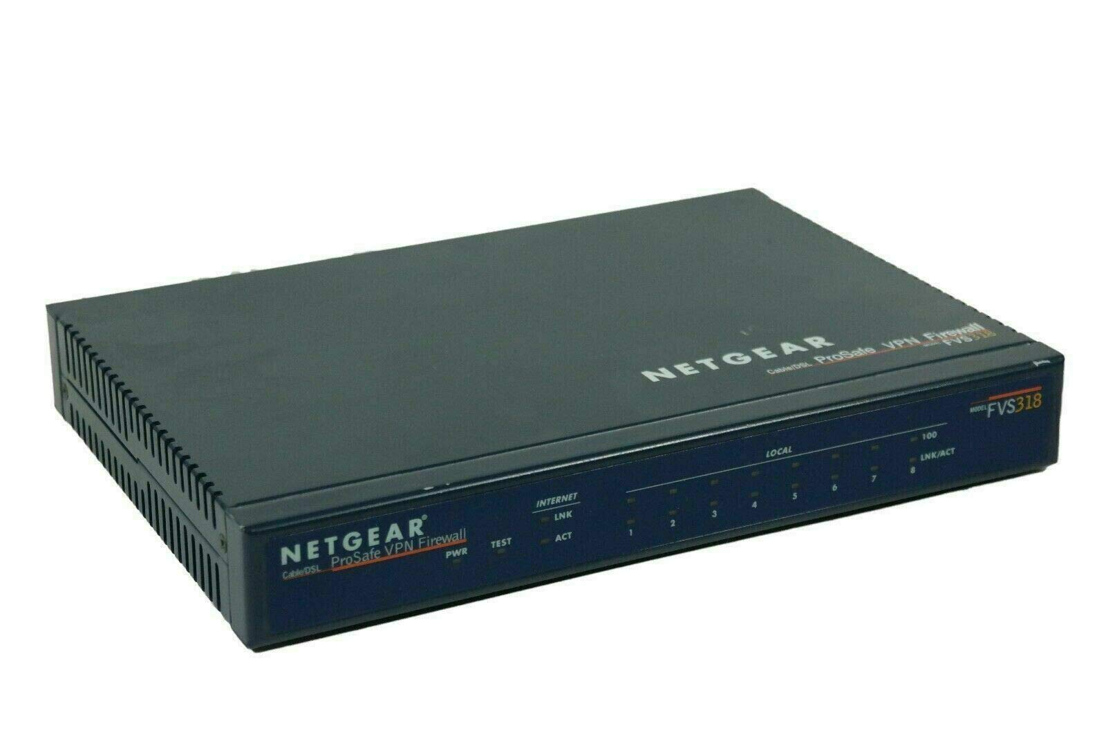 NETGEAR FVS318 ProSafe VPN Firewall Router with 8-Port 10/100 Mbps Switch - Secure Business Network Solution for Small Offices & Remote Work