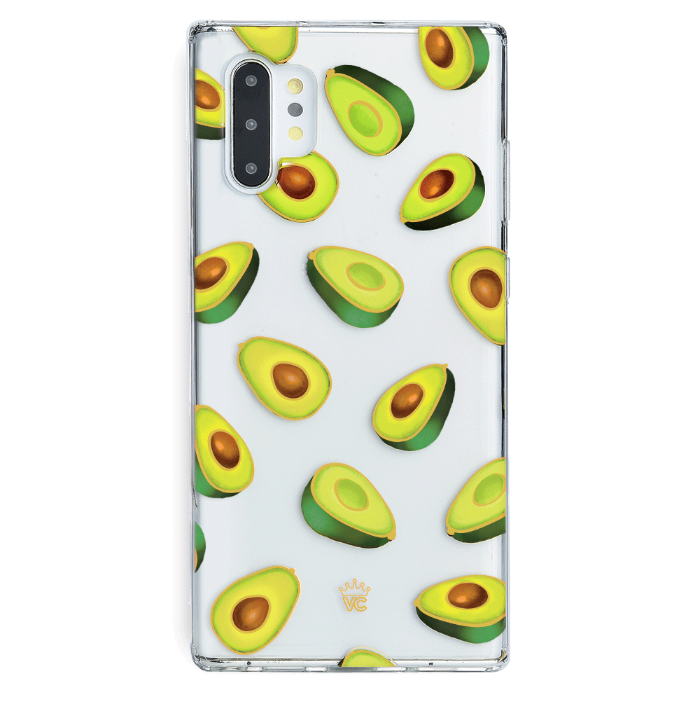 Clear Samsung Galaxy Case with Avocado Design - Slim Protective Phone Cover for Everyday Use & Stylish Protection