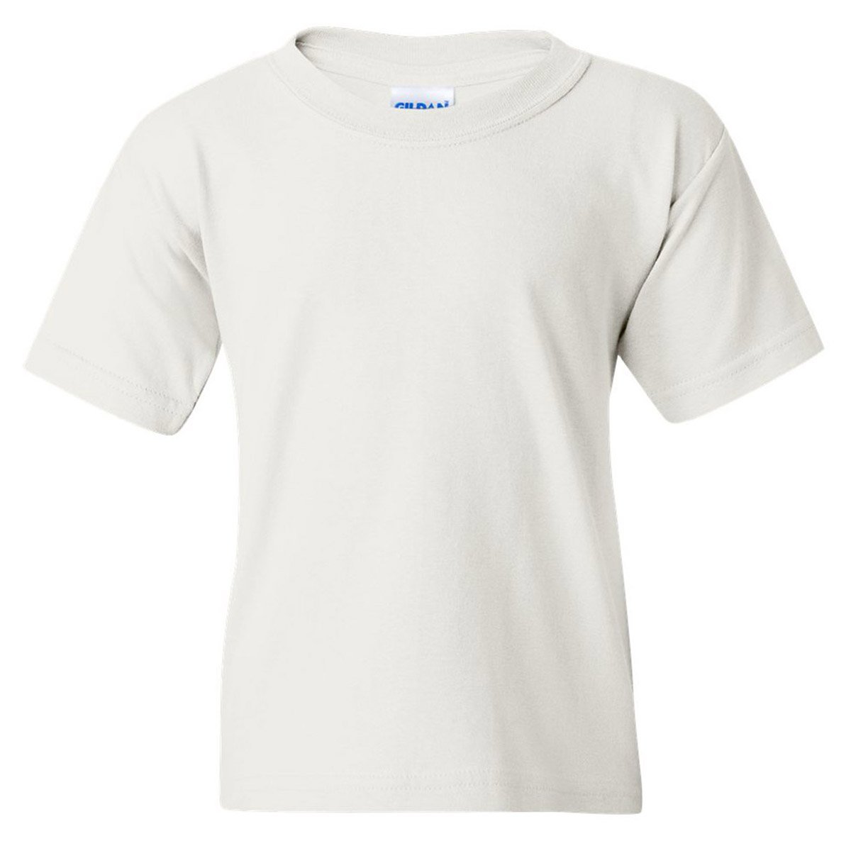 Gildan Boys Heavy Cotton T-Shirt (G500B) - White - Soft & Durable Kids Tee for Everyday Wear, School & Play | 100% Cotton Youth Shirt