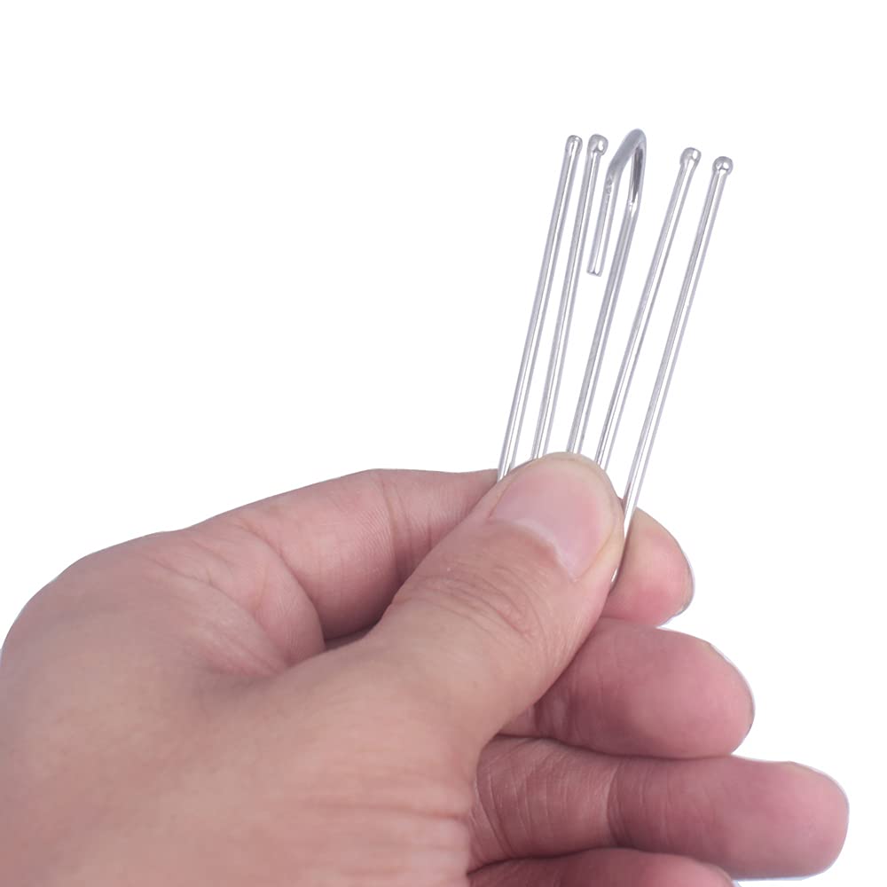 Stainless Steel Curtain Pleater Hooks 30pcs - 4 Prong Traverse Drapery Clips for Drapes & Curtains | Heavy Duty Curtain Hooks for Smooth Rod Slides | Perfect for Living Room, Bedroom & Window Treatments