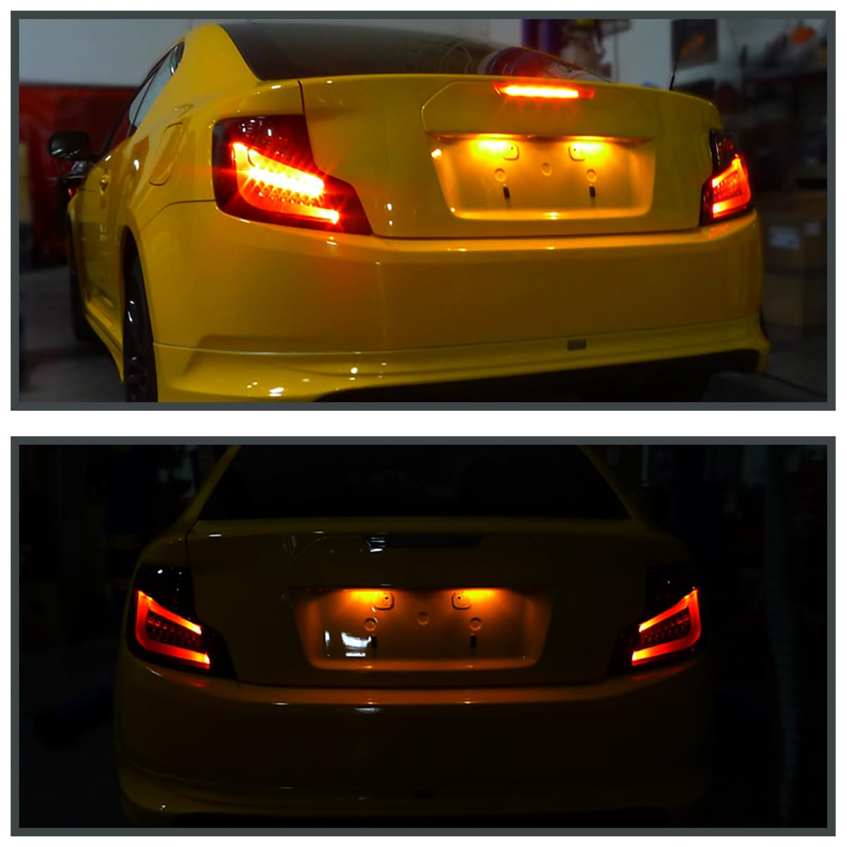 Spec-D Tuning Glossy Black Smoke LED Tail Lights for 2011-2013 Scion tC (Pre-May 2013 Production) - Left & Right Pair Assembly - Enhanced Night Visibility & Style Upgrade for Your Coupe