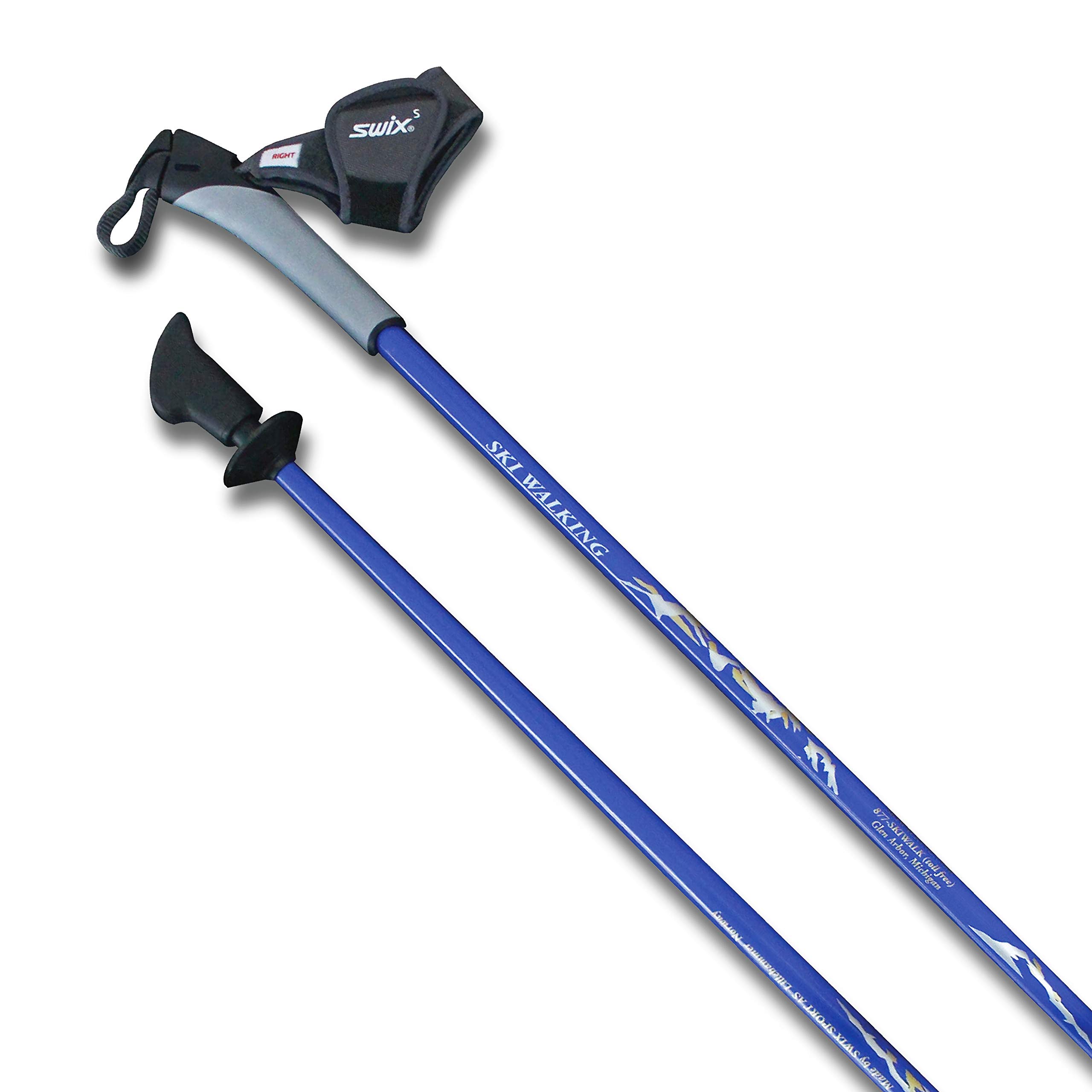 Premium SWIX Aluminum 1-Piece Nordic Walking Poles - Adjustable in 32 Lengths - Durable Single-Piece Design for Hiking & Fitness Walking - Perfect for Trail Adventures & Outdoor Exercise