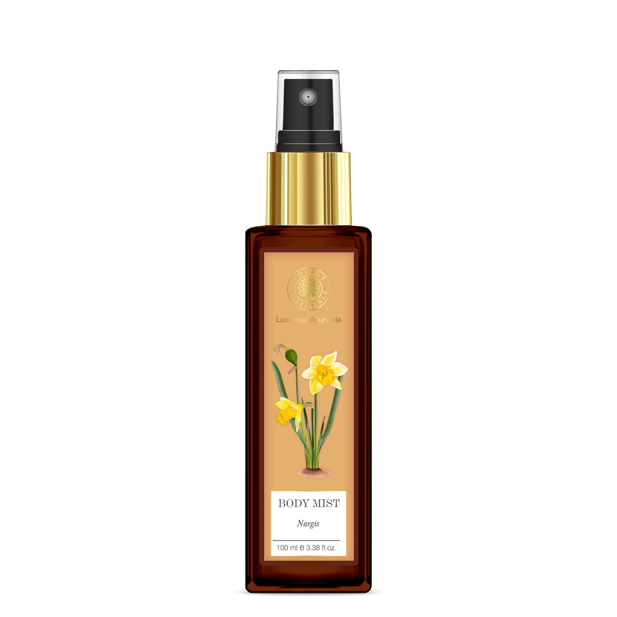 Forest Essentials Nargis Body Mist - 100ml Floral Perfume Spray for Women | Long-Lasting Fragrance for Daily Wear, Special Occasions & Gift Giving