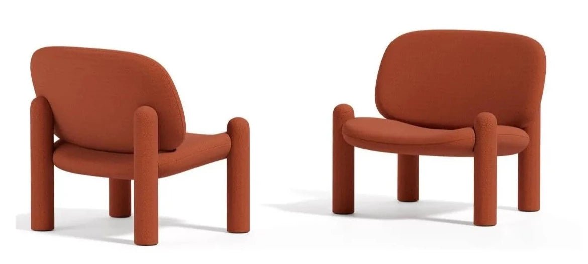 Driade Tottori Armchair - Modern Lounge Chair for Living Room, Bedroom & Office - Comfortable Upholstered Accent Chair with Wooden Legs