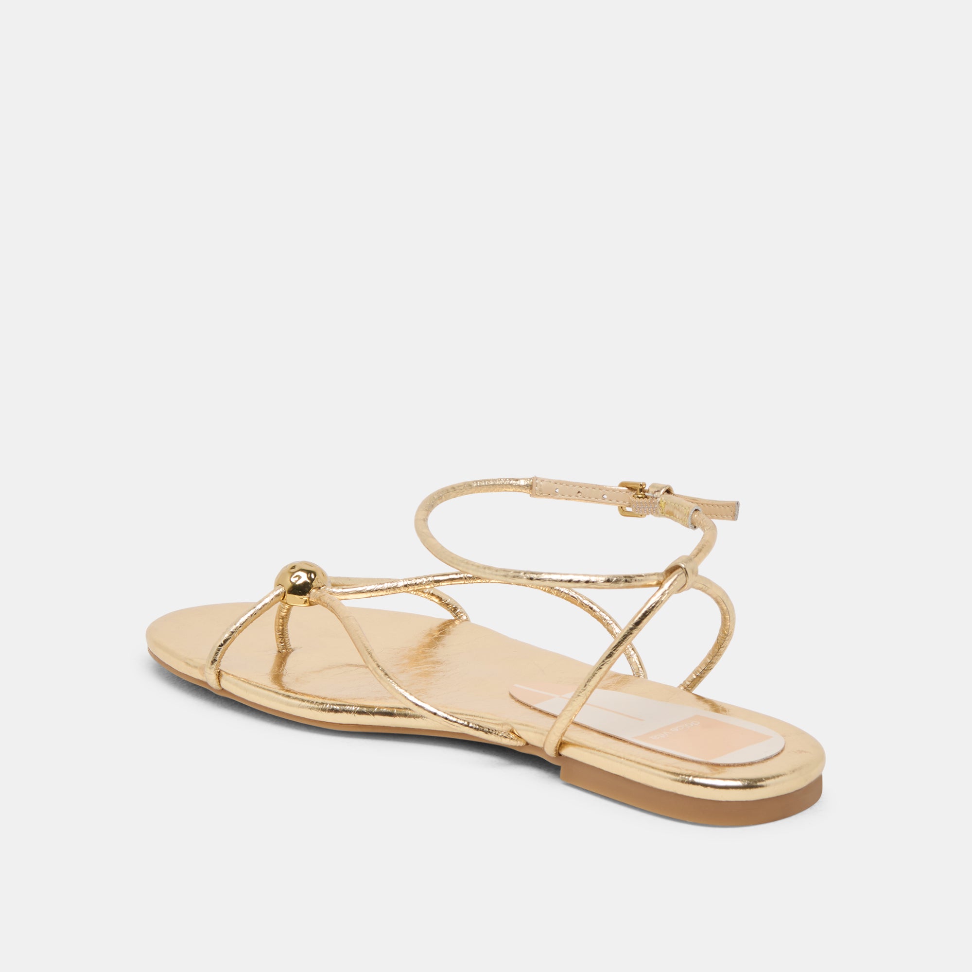 KENLEY Women's Gold Leather Sandals - Comfortable & Stylish Summer Casual Footwear for Beach, Vacation, and Everyday Wear