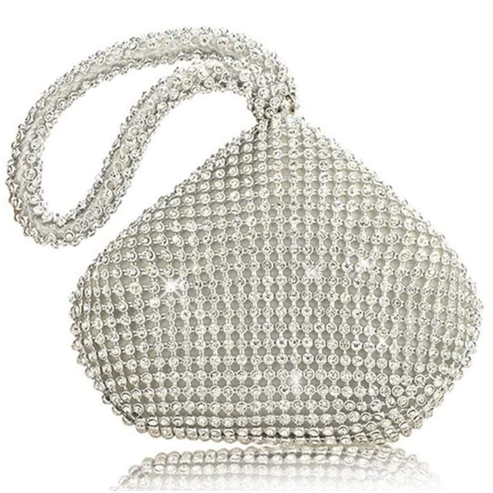 TOPCHANCES Women's Rhinestone Evening Clutch Purse - Sparkly Triangle Bling Handbag for Party, Wedding & Prom - Elegant Small Clutch Bag for Women & Girls