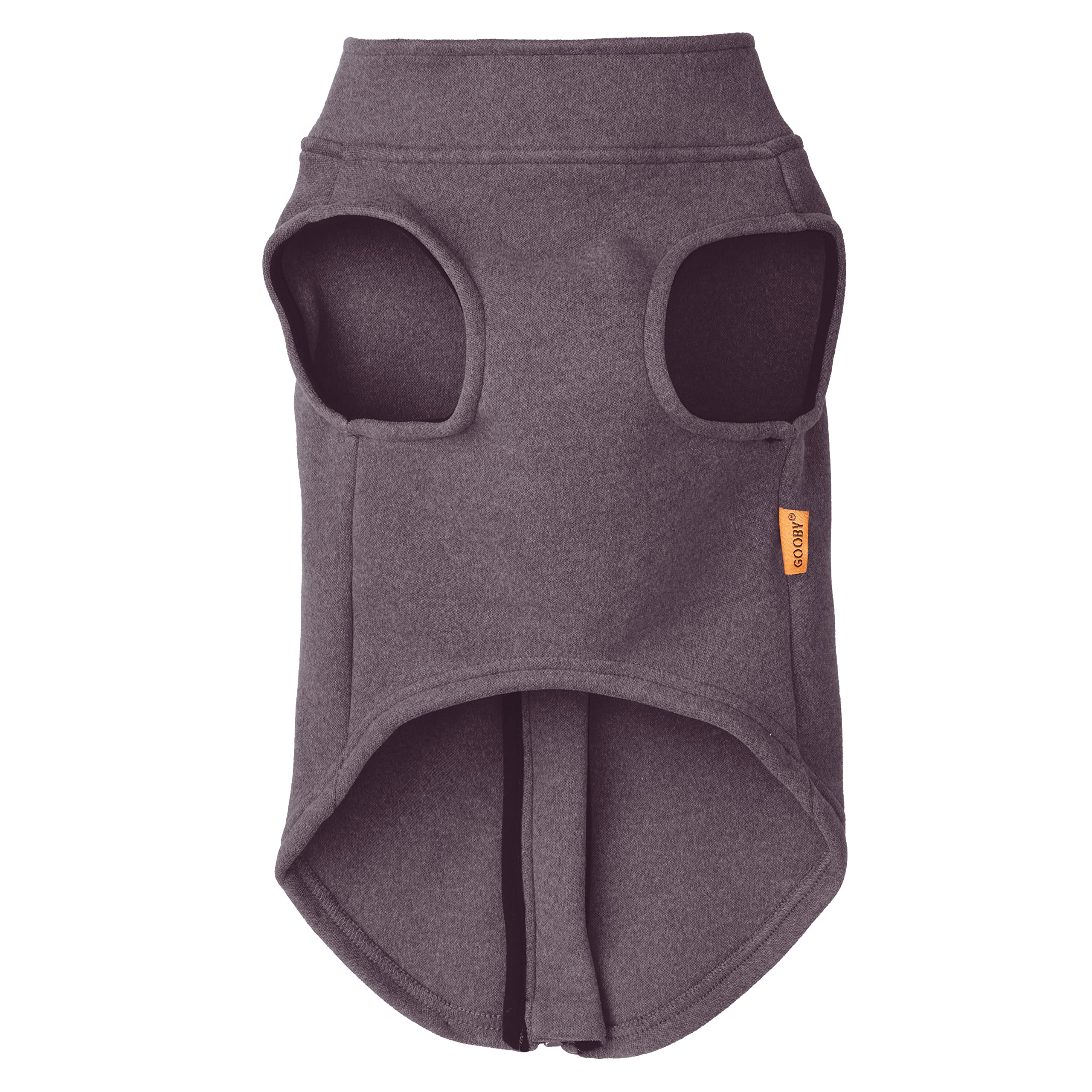 Gooby Zip Up Microfiber Fleece Dog Sweater - Purple, X-Large - Warm Double Layer Soft Dog Jacket for Small & Medium Dogs - Winter Pet Clothing for Cold Weather, Outdoor Walks & Indoor Comfort