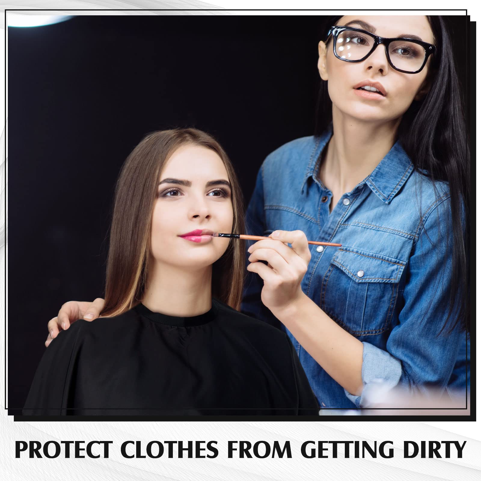 Waterproof Polyester Salon Apron for Hair Coloring & Makeup - 25.6