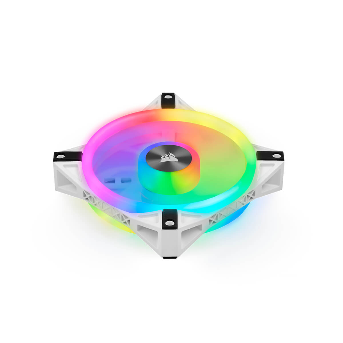Corsair iCUE QL120 RGB 120mm PWM PC Cooling Fan - White Single Pack with Dynamic RGB Lighting for Gaming PC, Case Modding & Custom Builds