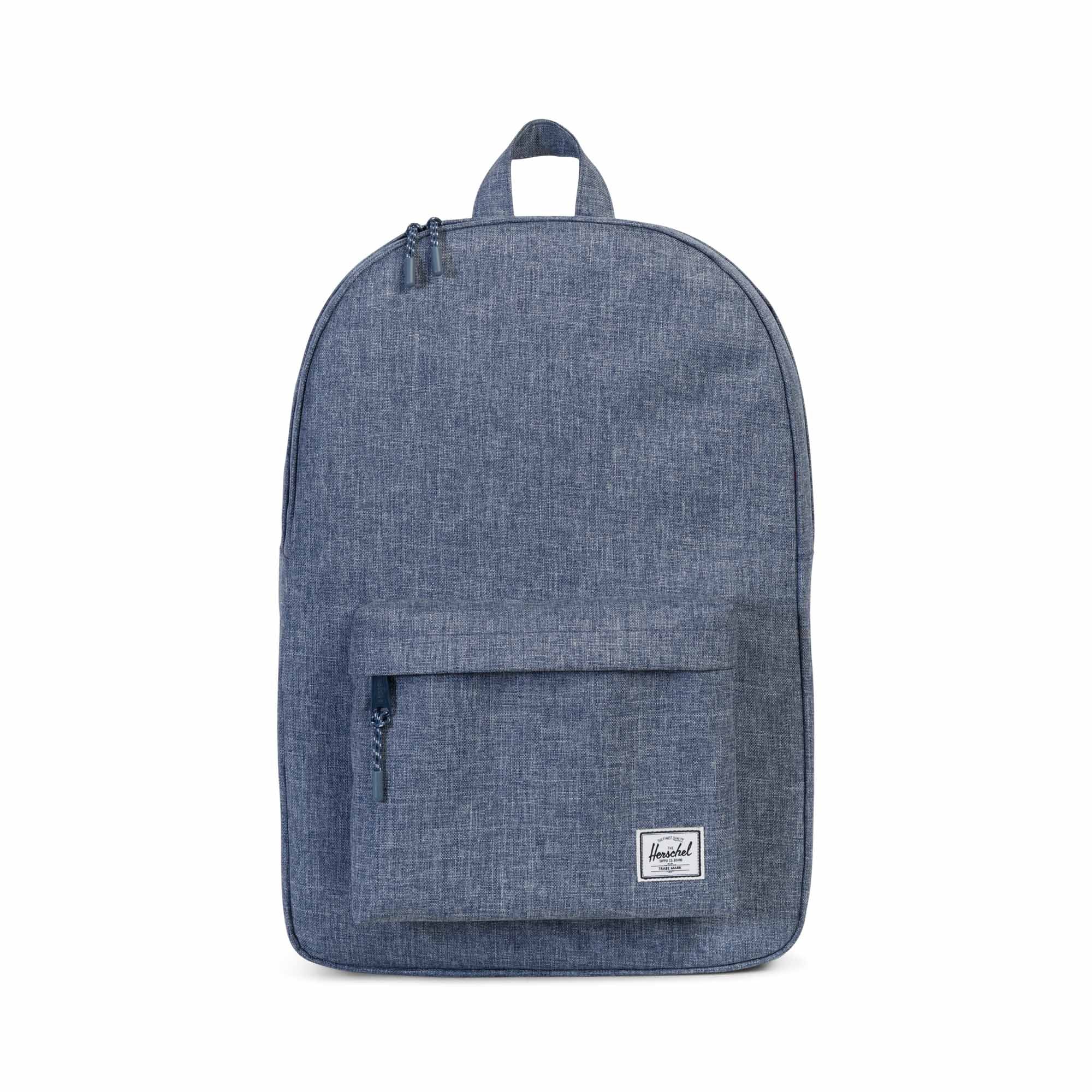 Herschel Classic Backpack - Dark Chambray Crosshatch Design | Water-Resistant Laptop Backpack for School, Work & Travel | Stylish Daypack for Men & Women