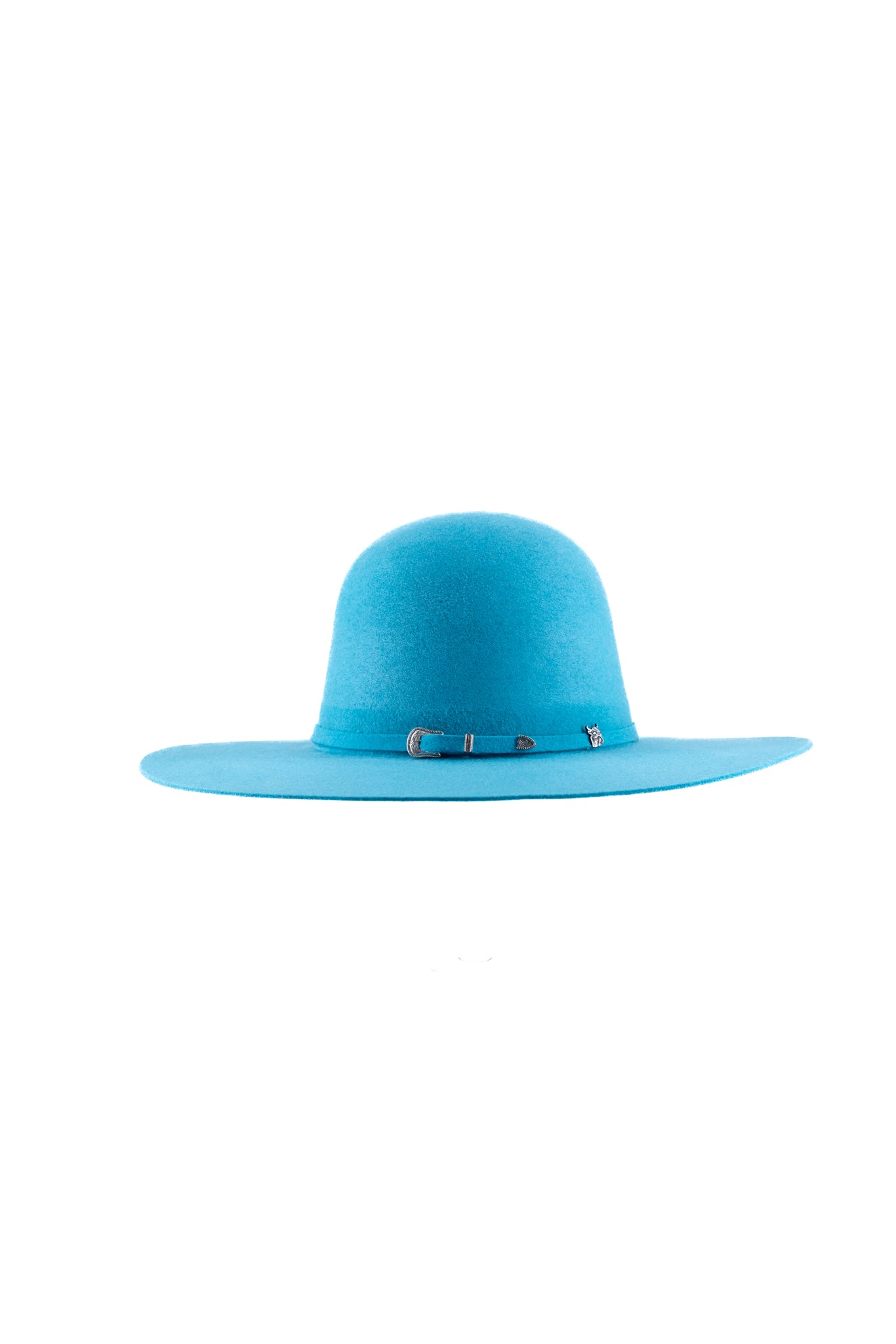 Rock'em 4X Neon Blue Open Crown Felt Cowboy Hat for Men - Western Rodeo Party, Country Music Festival & Outdoor Events