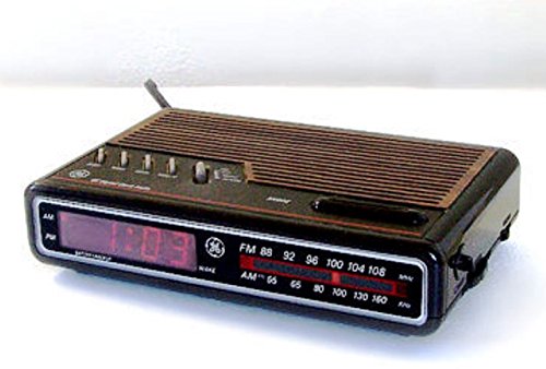 GE 7-4612 FM/AM Digital Alarm Clock Radio with LED Display - Perfect for Bedroom, Office, and Travel Use