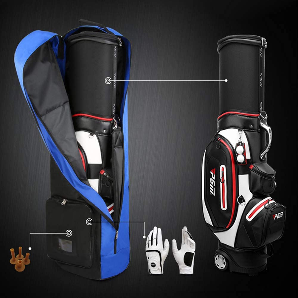 **Lightweight Waterproof Nylon Golf Travel Bag with Wheels – Foldable Golf Club Cover for Men & Women – Perfect for Air Travel & Golf Course Protection**