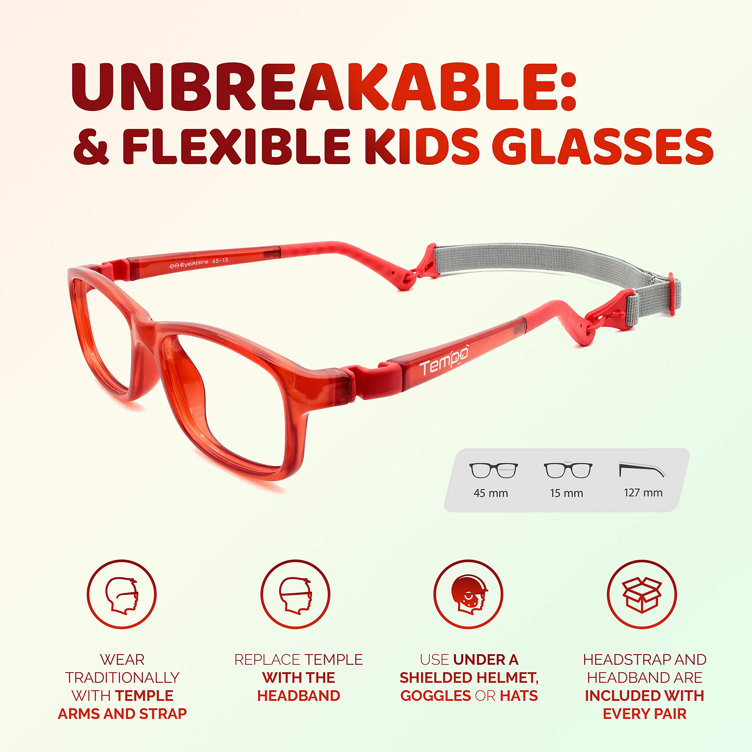 Unbreakable Kids Glasses - Flexible & Durable Children's Eyewear for Active Lifestyles - Perfect for School, Sports, and Outdoor Play - Model 3003