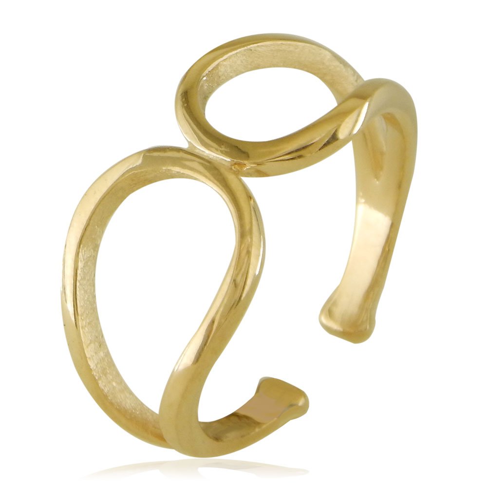 14K Yellow Gold Adjustable Loop Ring - Perfect for Stacking, Gifts & Everyday Wear