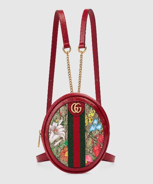 Gucci Ophidia GG Flora Mini Backpack in Red | Luxury Designer Crossbody Bag for Women | Perfect for Travel, Shopping & Everyday Use