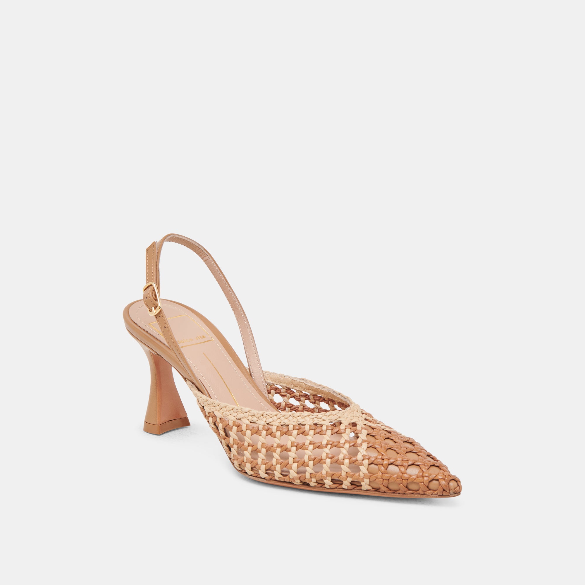 Gloria Women's Brown Woven Heels - Comfortable & Stylish High Heel Shoes for Parties, Weddings & Evening Events