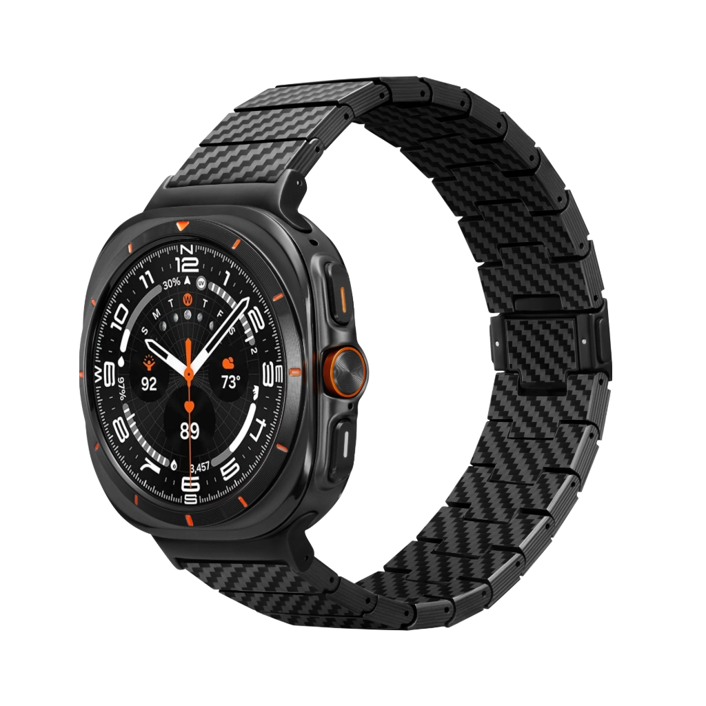 Premium Carbon Fiber Watch Band for Samsung Galaxy Watch 4/5/6 - Lightweight Durable Strap for Men & Women - Perfect for Workouts, Outdoor Activities & Daily Wear