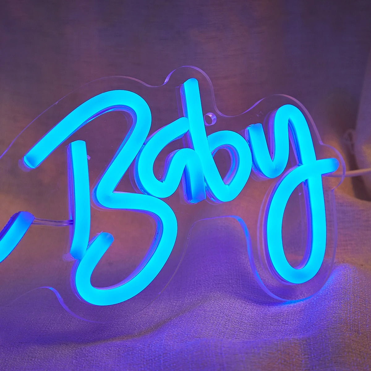 Oh Baby LED Neon Sign - Customizable Wall Decor for Bedroom, Nursery, or Party - Perfect for Home, Wedding, and Event Lighting